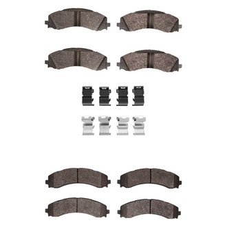R1 Concepts® - Performance Off-Road/Tow High Friction Formulation Front and Rear Brake Pad Set