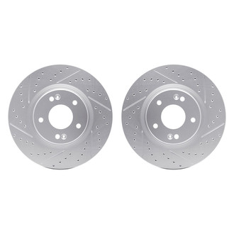 R1 Concepts® - Drilled and Slotted Front Brake Rotor Set