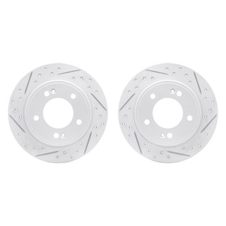R1 Concepts® - Drilled and Slotted Rear Brake Rotor Set
