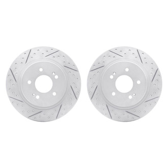 R1 Concepts® - Drilled and Slotted Rear Brake Rotor Set