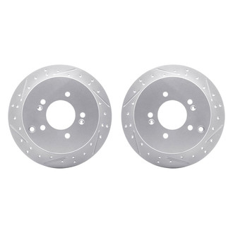 R1 Concepts® - Drilled and Slotted Rear Brake Rotor Set