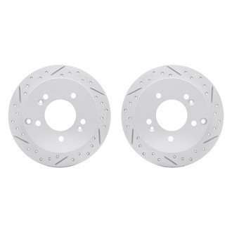 R1 Concepts® - Drilled and Slotted Rear Brake Rotor Set