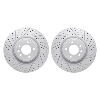 R1 Concepts® - Drilled and Slotted Front Brake Rotor Set