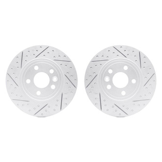 R1 Concepts® - Drilled and Slotted Rear Brake Rotor Set