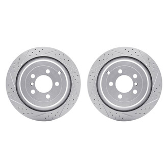 R1 Concepts® - Drilled and Slotted Rear Brake Rotor Set