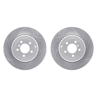 R1 Concepts® - Drilled and Slotted Rear Brake Rotor Set