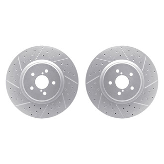 R1 Concepts® - Drilled and Slotted Front Brake Rotor Set