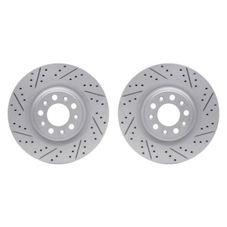 R1 Concepts® - Drilled and Slotted Rear Brake Rotor Set