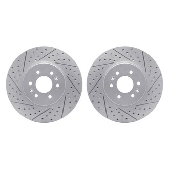 R1 Concepts® - Drilled and Slotted Front Brake Rotor Set