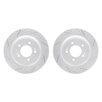 R1 Concepts® - Drilled and Slotted Rear Brake Rotor Set