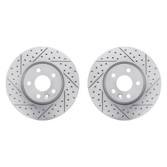 R1 Concepts® - Drilled and Slotted Front Brake Rotor Set