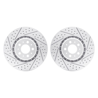 R1 Concepts® - Drilled and Slotted Front Brake Rotor Set