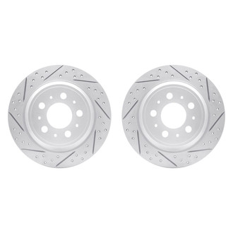 R1 Concepts® - Drilled and Slotted Rear Brake Rotor Set