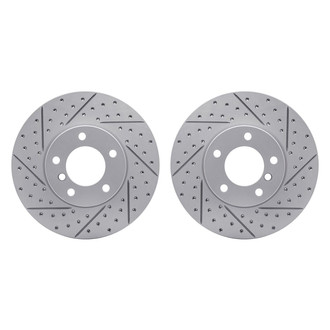 R1 Concepts® - Drilled and Slotted Front Brake Rotor Set