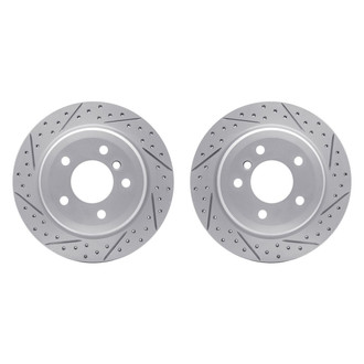 R1 Concepts® - Drilled and Slotted Rear Brake Rotor Set