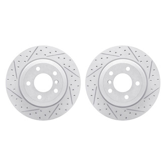 R1 Concepts® - Drilled and Slotted Rear Brake Rotor Set