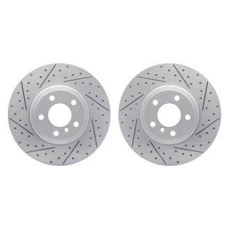 R1 Concepts® - Drilled and Slotted Rear Brake Rotor Set