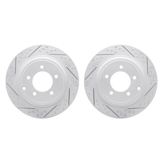 R1 Concepts® - Drilled and Slotted Rear Brake Rotor Set
