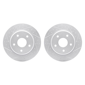 R1 Concepts® - Drilled and Slotted Rear Brake Rotor Set