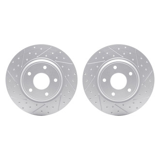 R1 Concepts® - Drilled and Slotted Rear Brake Rotor Set