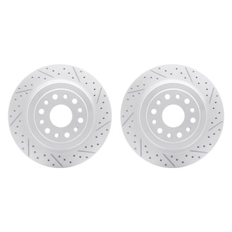 R1 Concepts® - Drilled and Slotted Rear Brake Rotor Set