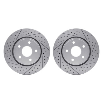R1 Concepts® - Drilled and Slotted Front Brake Rotor Set