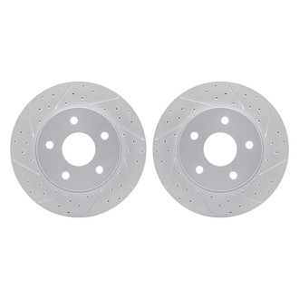 R1 Concepts® - Drilled and Slotted Front Brake Rotor Set