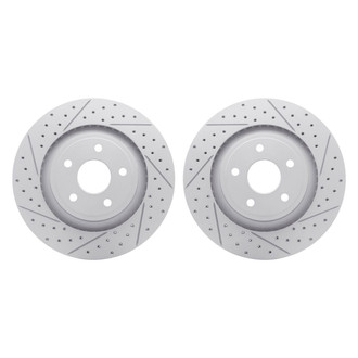 R1 Concepts® - Drilled and Slotted Front Brake Rotor Set