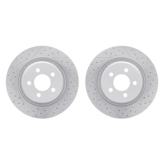 R1 Concepts® - Drilled and Slotted Front Brake Rotor Set