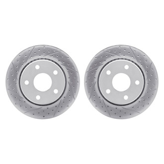 R1 Concepts® - Drilled and Slotted Front Brake Rotor Set