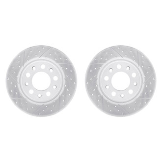 R1 Concepts® - Drilled and Slotted Rear Brake Rotor Set