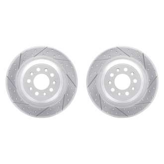 R1 Concepts® - Drilled and Slotted Rear Brake Rotor Set