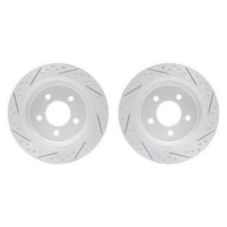 R1 Concepts® - Drilled and Slotted Rear Brake Rotor Set