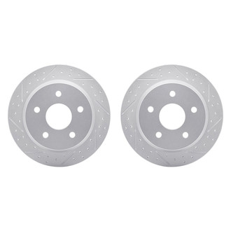R1 Concepts® - Drilled and Slotted Rear Brake Rotor Set