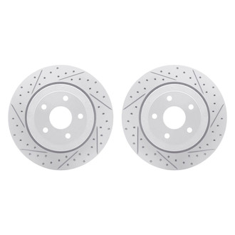 R1 Concepts® - Drilled and Slotted Rear Brake Rotor Set