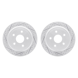 R1 Concepts® - Drilled and Slotted Rear Brake Rotor Set