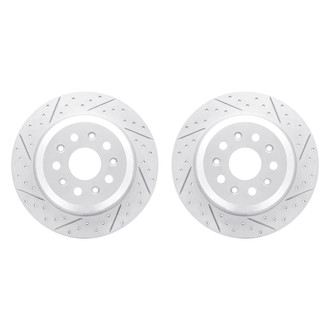 R1 Concepts® - Drilled and Slotted Rear Brake Rotor Set
