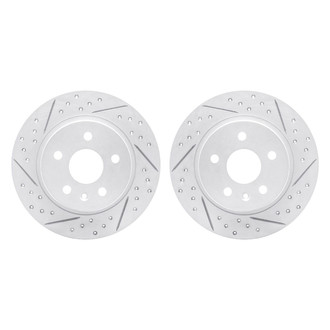 R1 Concepts® - Drilled and Slotted Rear Brake Rotor Set