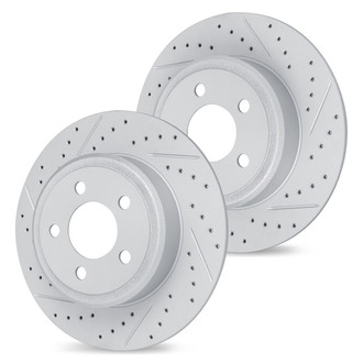 R1 Concepts® - GEO-Carbon™ Drilled and Slotted Rear Brake Rotor Set