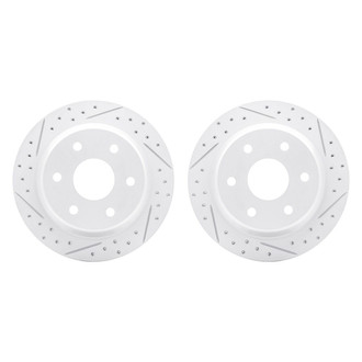 R1 Concepts® - Drilled and Slotted Rear Brake Rotor Set