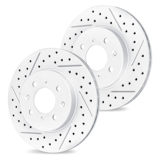 R1 Concepts® - Drilled and Slotted Front Brake Rotor Set