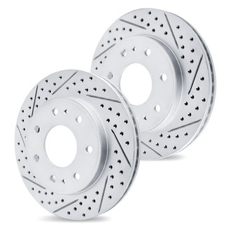 R1 Concepts® - Drilled and Slotted Front Brake Rotor Set
