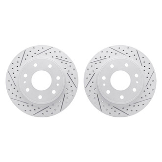 R1 Concepts® - Drilled and Slotted Front Brake Rotor Set