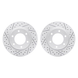 R1 Concepts® - Drilled and Slotted Front Brake Rotor Set