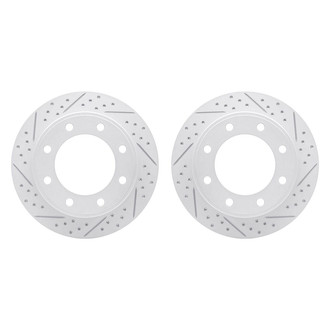 R1 Concepts® - Drilled and Slotted Rear Brake Rotor Set