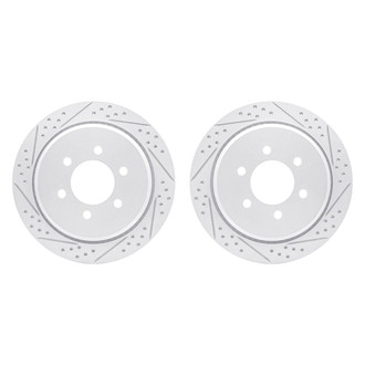 R1 Concepts® - Drilled and Slotted Rear Brake Rotor Set
