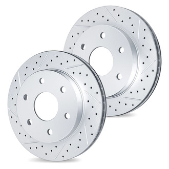 R1 Concepts® - GEO-Carbon™ Drilled and Slotted Rear Brake Rotor Set