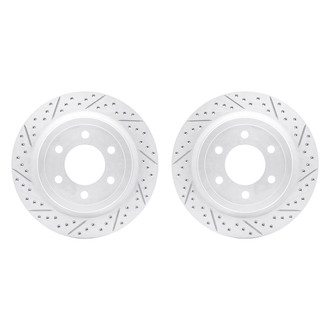 R1 Concepts® - Drilled and Slotted Rear Brake Rotor Set
