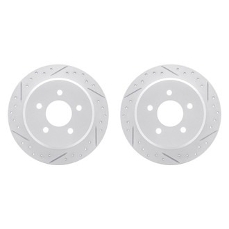 R1 Concepts® - Drilled and Slotted Rear Brake Rotor Set