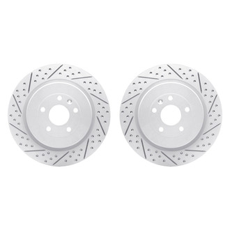 R1 Concepts® - Drilled and Slotted Rear Brake Rotor Set